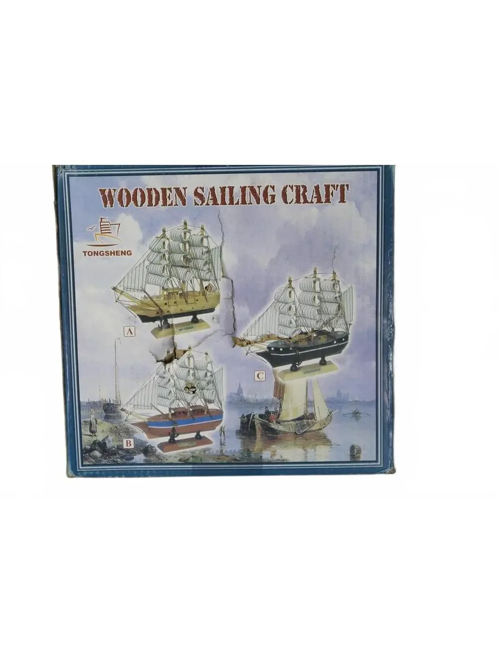 Tongsheng Wooden Sailing Craft Model Ship Nautical Decor